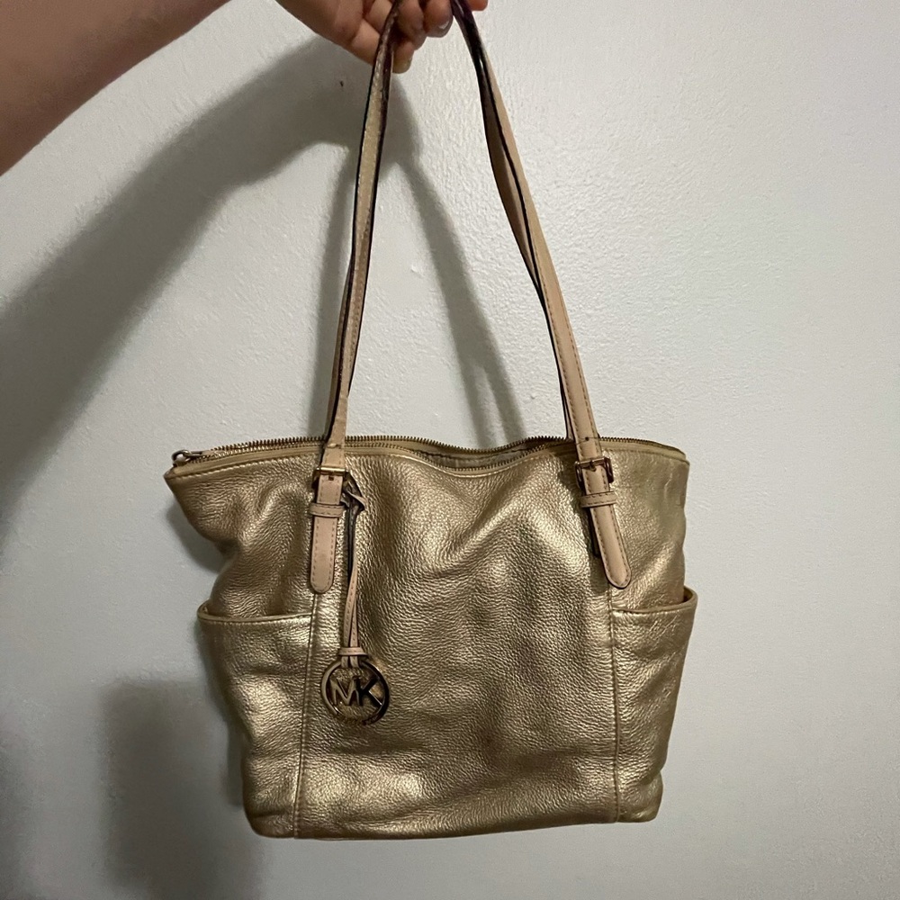 Gold Leather Michael Kors Bag